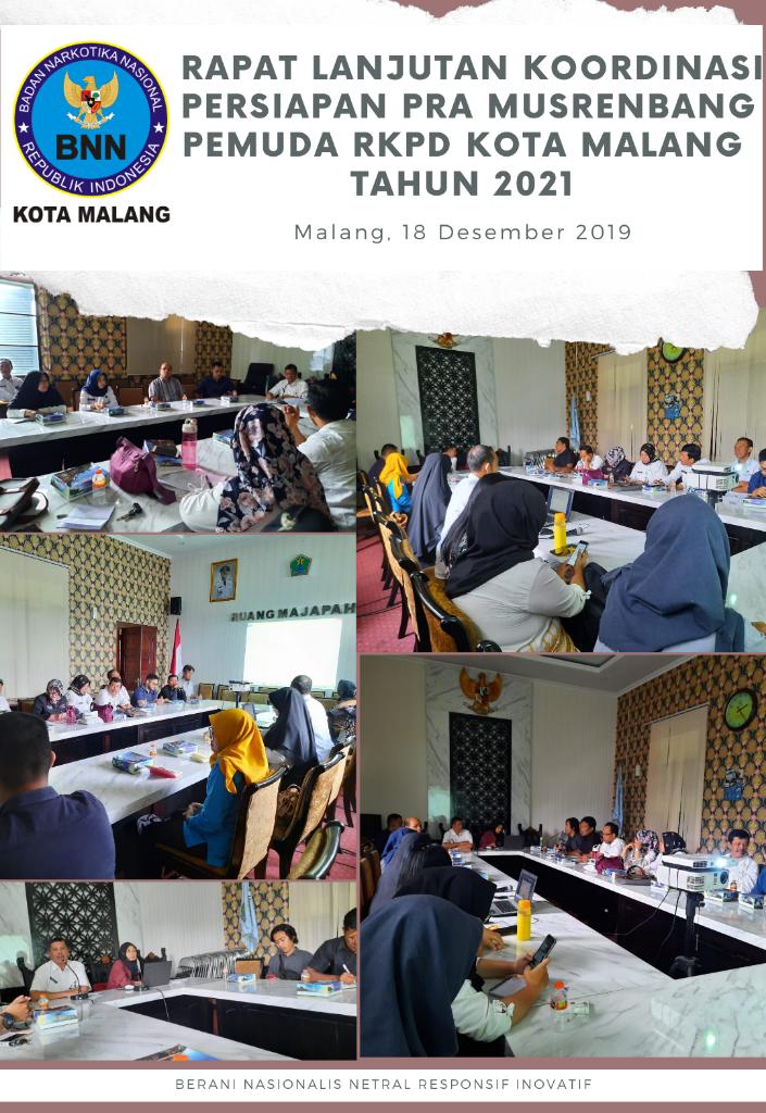 Rapat Koordinasi Persiapan Pra Musrenbang pemuda RKPD Kota Malang Tahun 2021 Rapat Koordinasi Persiapan Pra Musrenbang pemuda RKPD Kota Malang Tahun 2021