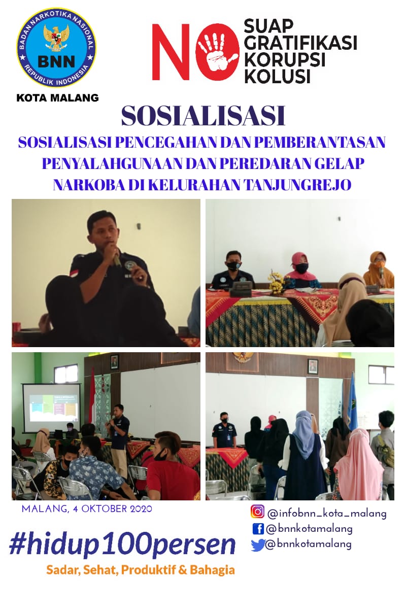 Sosialisasi Pencegahan Pemberantasan Penyalahgunaan dan Peredaran Gelap Narkoba Di Kelurahan Tanjungrejo Kec.Sukun Kota Malang Sosialisasi Pencegahan Pemberantasan Penyalahgunaan dan Peredaran Gelap Narkoba Di Kelurahan Tanjungrejo Kec.Sukun Kota Malang