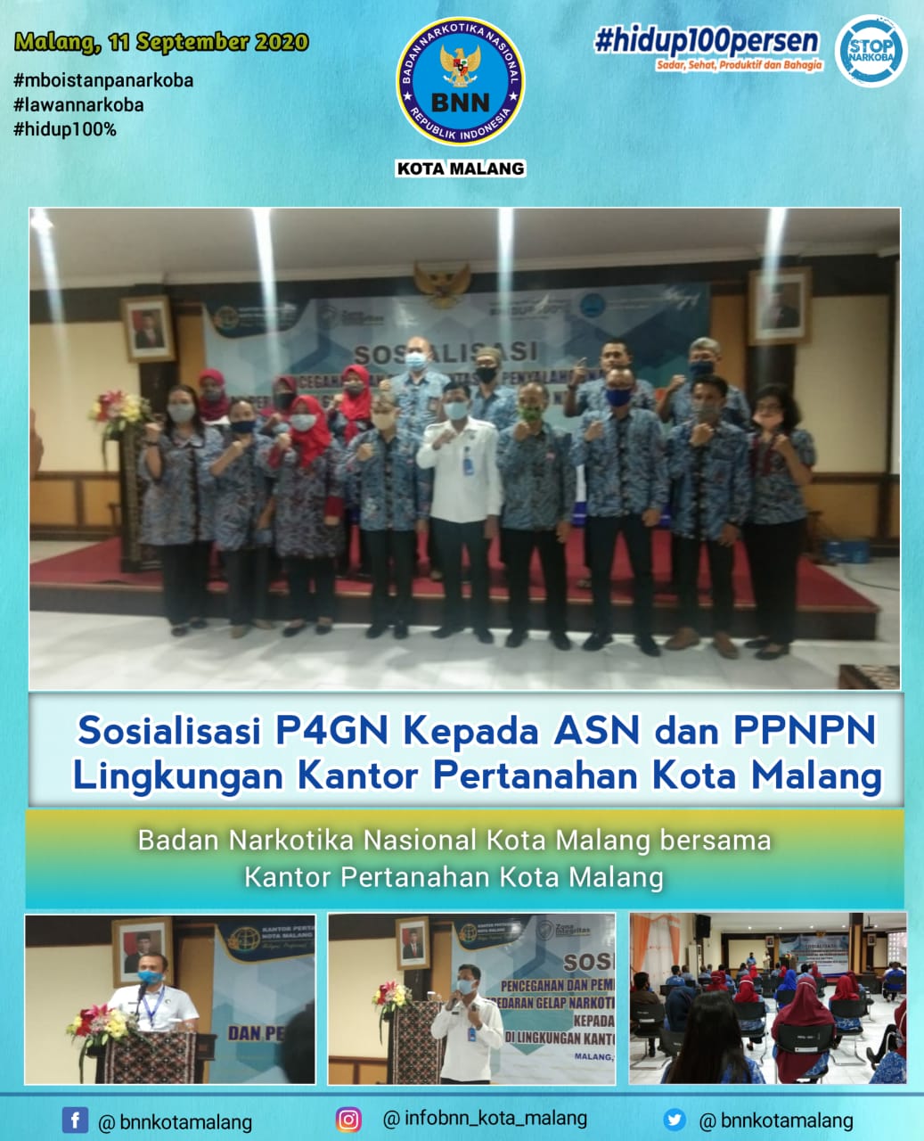 Sosialisasi Pencegahan Pemberantasan Penyalahgunaan dan Peredaran Gelap Narkoba Kepada ASN dan PPNPN Lingkungan Kantor Pertanahan Kota Malang Sosialisasi Pencegahan Pemberantasan Penyalahgunaan dan Peredaran Gelap Narkoba Kepada ASN dan PPNPN Lingkungan Kantor Pertanahan Kota Malang
