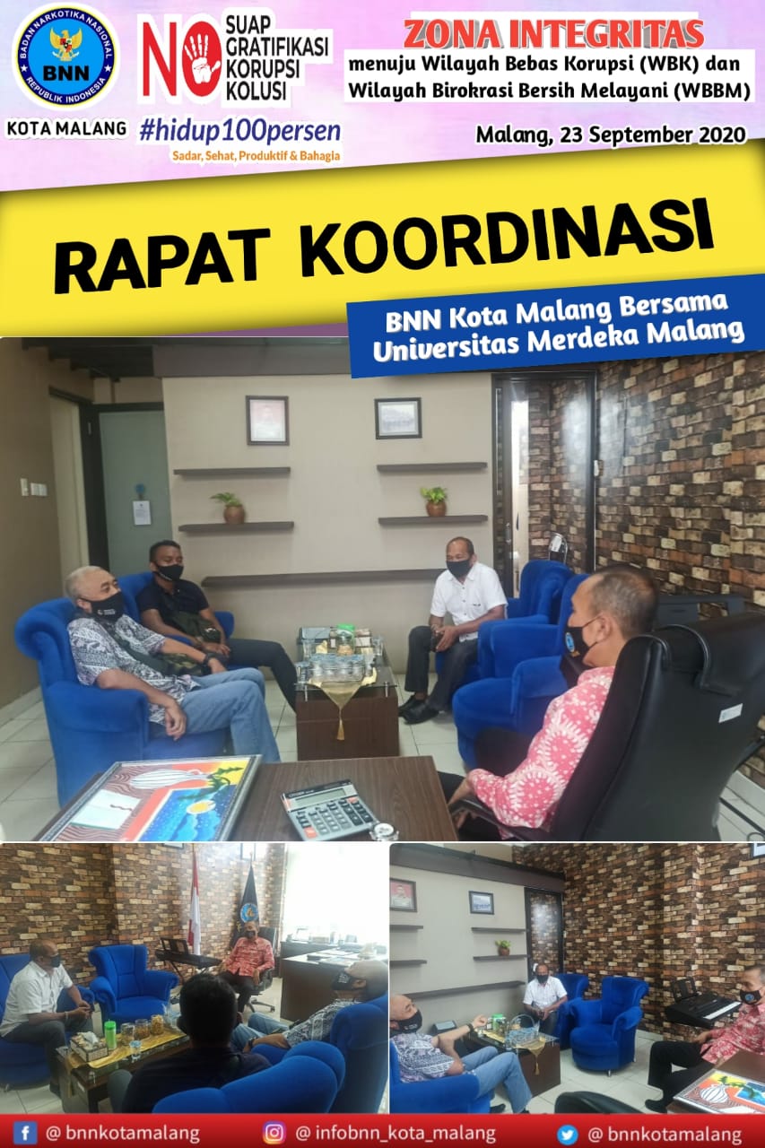 Pandemi Tidak Menghalangi BNN Kota Malang Bersama Universitas Merdeka Malang dalam Kampanye P4GN Pandemi Tidak Menghalangi BNN Kota Malang Bersama Universitas Merdeka Malang dalam Kampanye P4GN