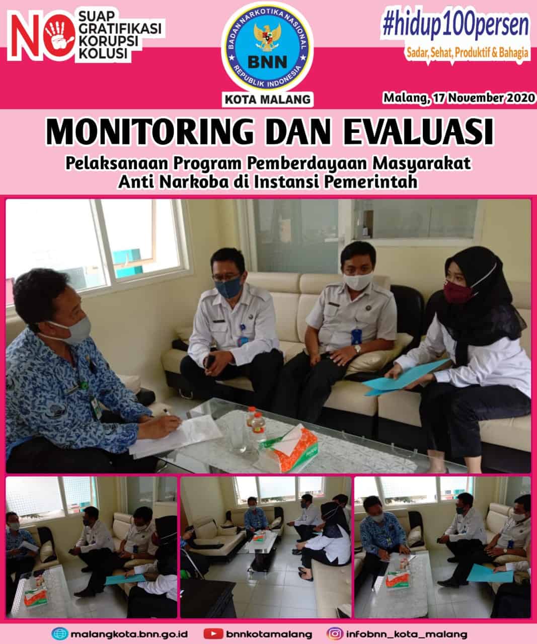 Monitoring dan Evaluasi Pelaksanaan Program Pemberdayaan Masyarakat Anti Narkoba di Instansi Pemerintah Monitoring dan Evaluasi Pelaksanaan Program Pemberdayaan Masyarakat Anti Narkoba di Instansi Pemerintah