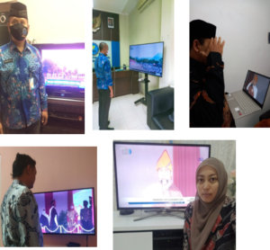 Pelaksanaan Upacara Peringatan Hari Lahir Pancasila Tahun 2022 Oleh Seluruh Staf BNN Kota Malang Secara Virtual